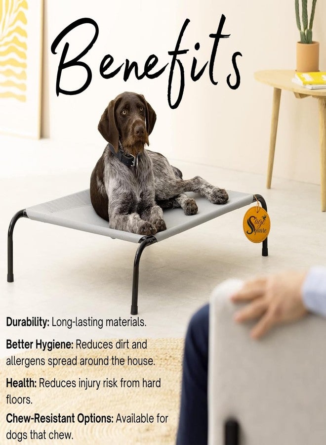 Sage Square Comfortable Bed for Your Pet with Waterproof Liner: Featuring Sturdy Metal Frame, Comfortable Padding, Easy-to-Clean Design for Long-Lasting Durability, Ideal for Dogs, Cats (Small) - Image 2